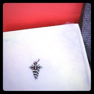 james avery medical charm caduceus, 925